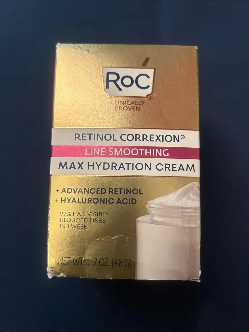 Retinol Correxion Line Smoothing Max Hydration Cream - Gold/White